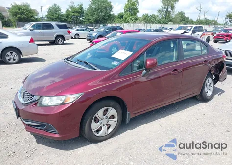 2013 Honda Civic Lx из США, поврежденный, VIN 2HGFB2F53DH599997